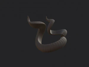kudu horn 3D Model