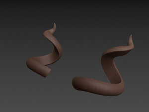 kudu horn 3D मॉडल