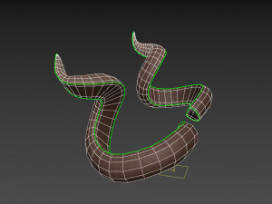 kudu horn 3D मॉडल