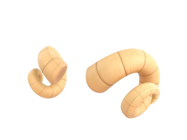 ram horn Modello 3D .c4d .max .obj .3ds .fbx .stl .blend 