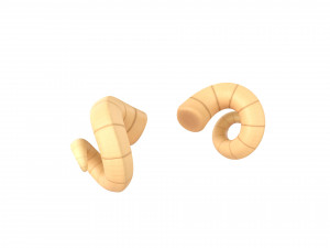 ram horn Modello 3D
