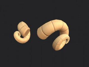 ram horn Modello 3D