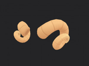 ram horn Modello 3D