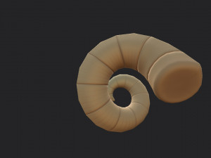ram horn Modello 3D