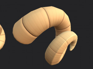 ram horn Modello 3D