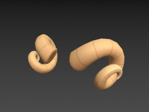 ram horn Modello 3D