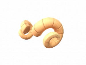 ram horn Modello 3D