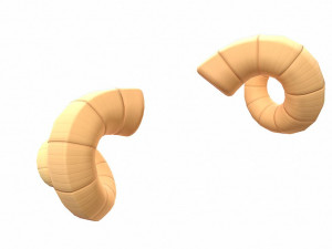 ram horn Modello 3D