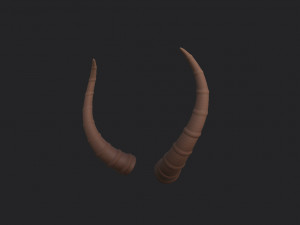 antelope horn Model 3D