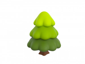 cartoon pine tree 3D मॉडल