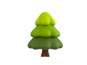 cartoon pine tree 3D Model