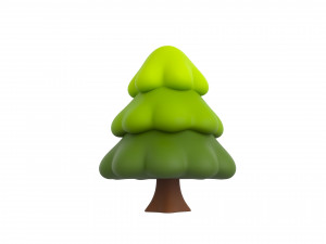 cartoon pine tree 3D Model
