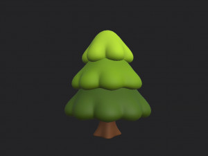 cartoon pine tree 3D Model