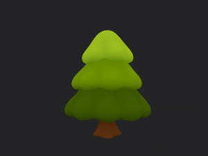 cartoon pine tree 3D Model