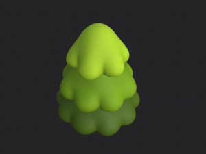 cartoon pine tree 3D Model