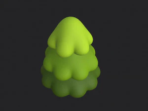 cartoon pine tree 3D Model