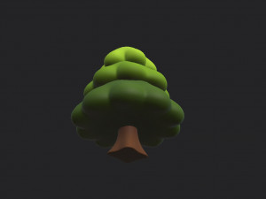 cartoon pine tree 3D Model