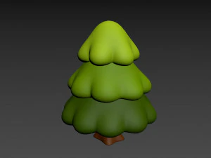 cartoon pine tree 3D Model