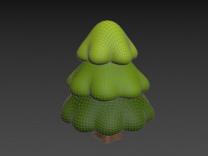 cartoon pine tree 3D Model