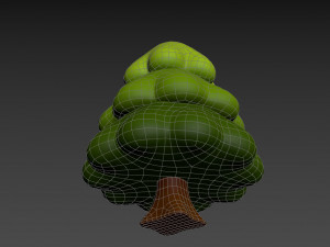 cartoon pine tree 3D Model