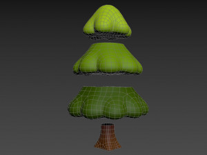 cartoon pine tree 3D Model
