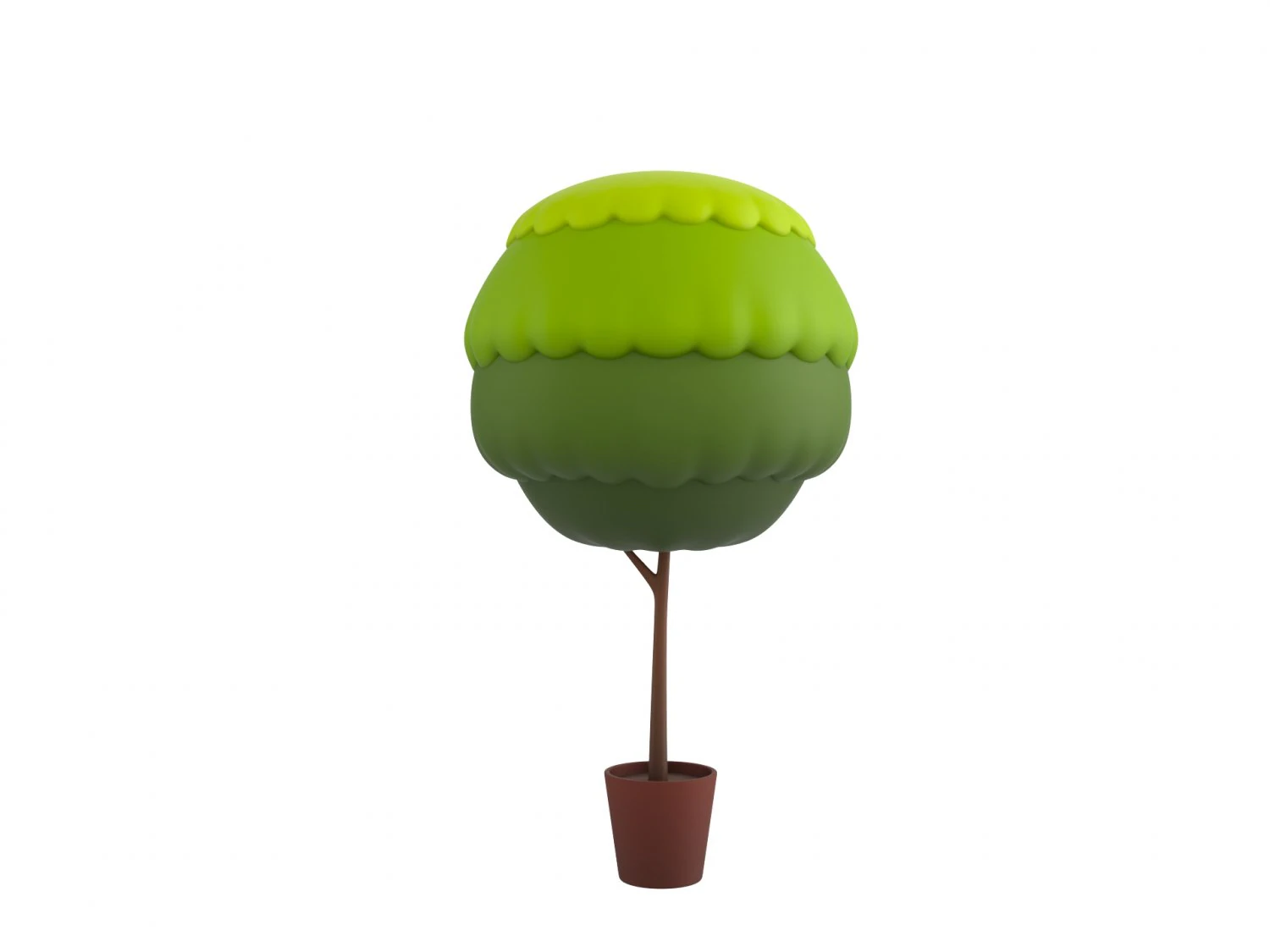 tree in pot 3D Model .c4d .max .obj .3ds .fbx .stl .blend 