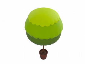 tree in pot Modèle 3D