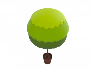 tree in pot 3D Model