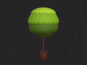 tree in pot Modèle 3D
