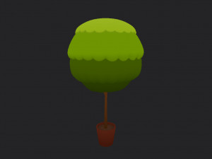 tree in pot Modèle 3D