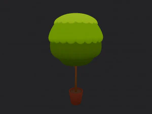 tree in pot 3D Model