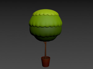 tree in pot Modèle 3D