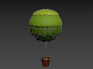 tree in pot 3D Model