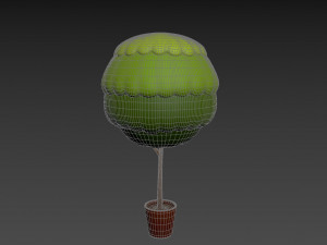 tree in pot Modèle 3D