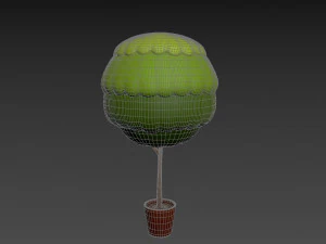 tree in pot 3D Model