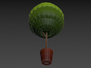 tree in pot Modèle 3D