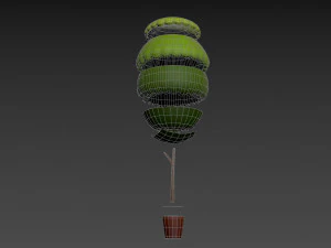 tree in pot 3D Model