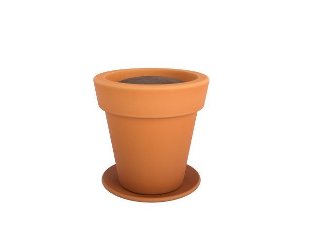 flower pot 3D Model .c4d .max .obj .3ds .fbx .stl .blend 