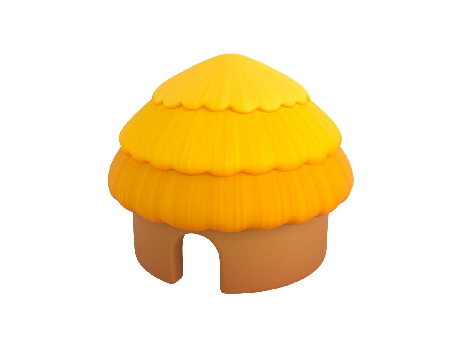 cartoon hut 3D Model .c4d .max .obj .3ds .fbx .stl .blend 