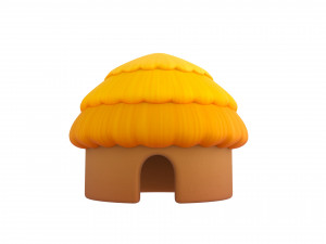 cartoon hut 3D Модель