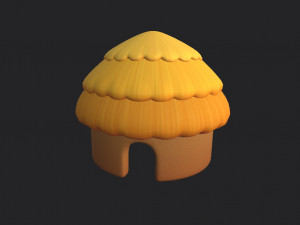 cartoon hut 3D Модель