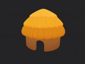 cartoon hut 3D Модель