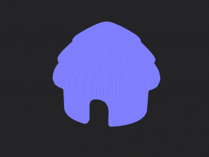 cartoon hut 3D Модель