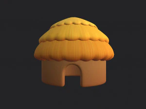 cartoon hut 3D Model