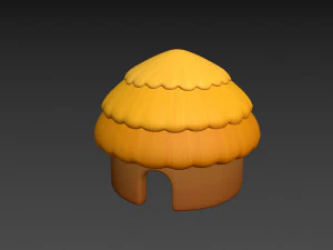cartoon hut 3D Model