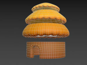 cartoon hut 3D Model