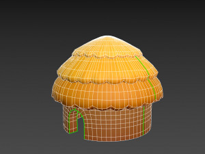cartoon hut 3D Модель
