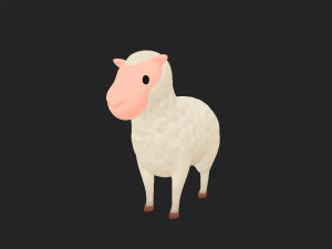 ovelha dos desenhos animados Modelo 3D