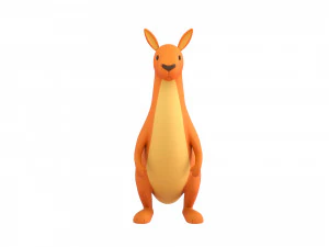 canguro de dibujos animados Modelo 3D