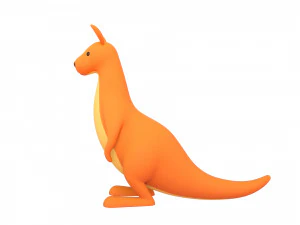 canguro de dibujos animados Modelo 3D